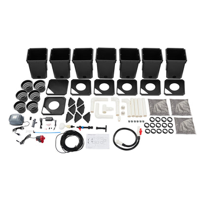 Recirculating Hydroponic System Strong Air Water Pump 6 Grow Buckets 27L