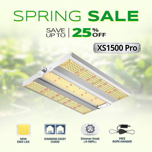 VIPARSPECTRA XS1500 Pro 150W LED Grow Light Full Spectrum Indoor Grow Tent Kits
