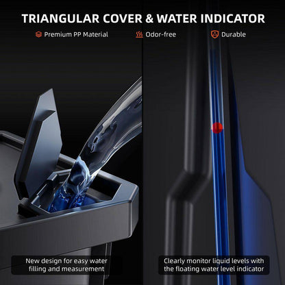7-Gal Deep Water Culture Hydroponics System W/ Triangular Cover, Drip Irrigation Kit, Air Pump, 2 Buckets for Gardening