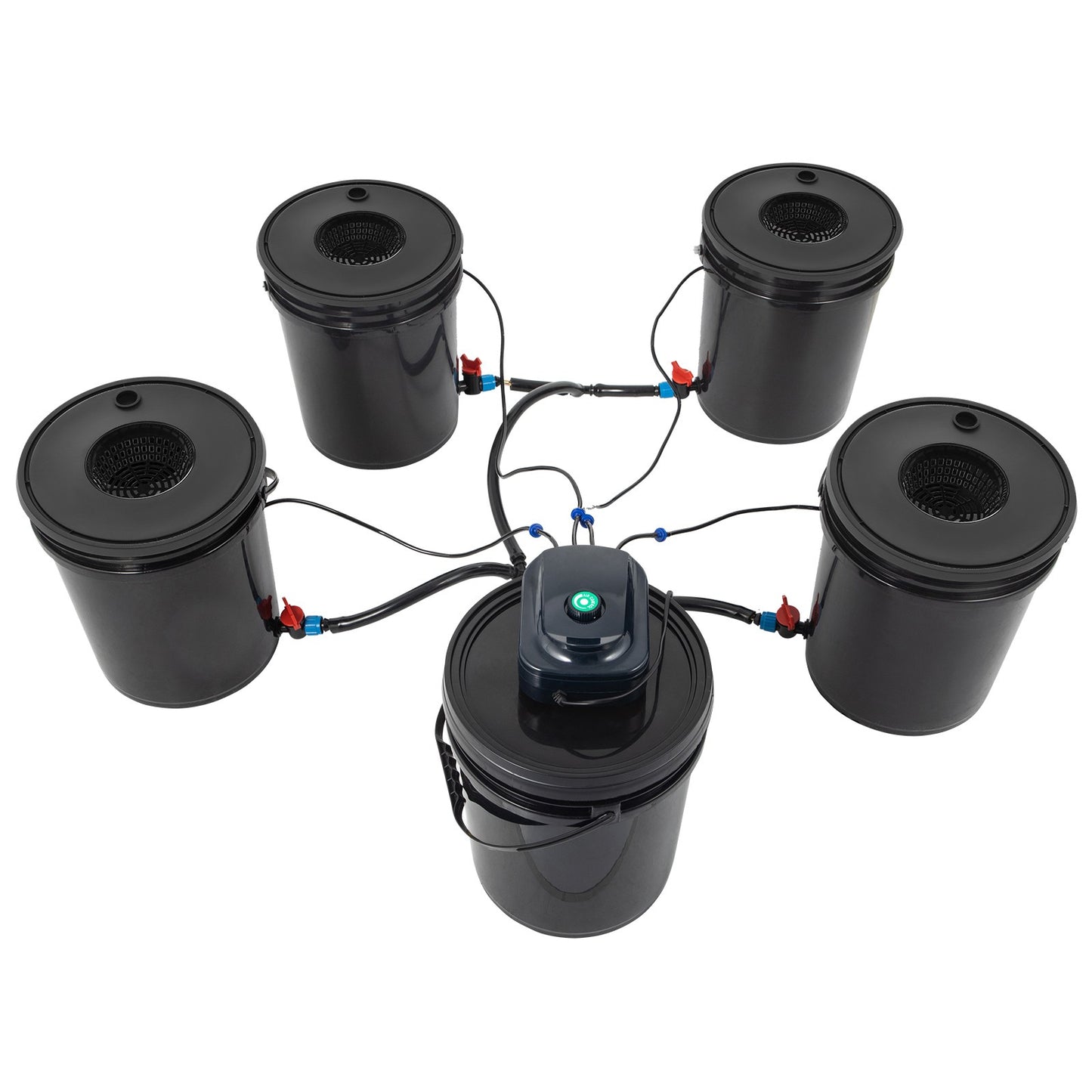 Hydroponics Deep Water Culture DWC Hydroponic System 5 Gallon 5 Buckets