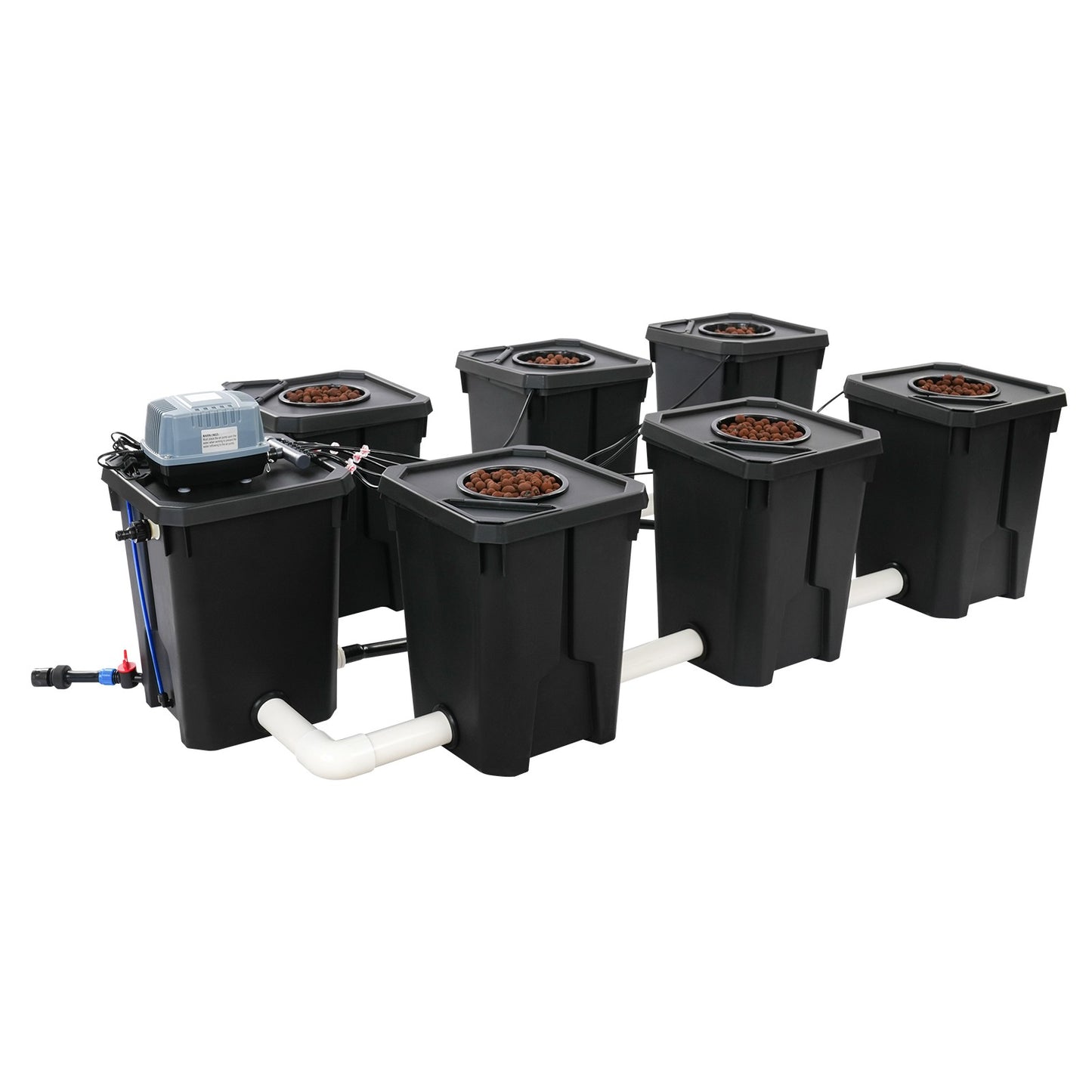 Recirculating Hydroponic System Strong Air Water Pump 6 Grow Buckets 27L