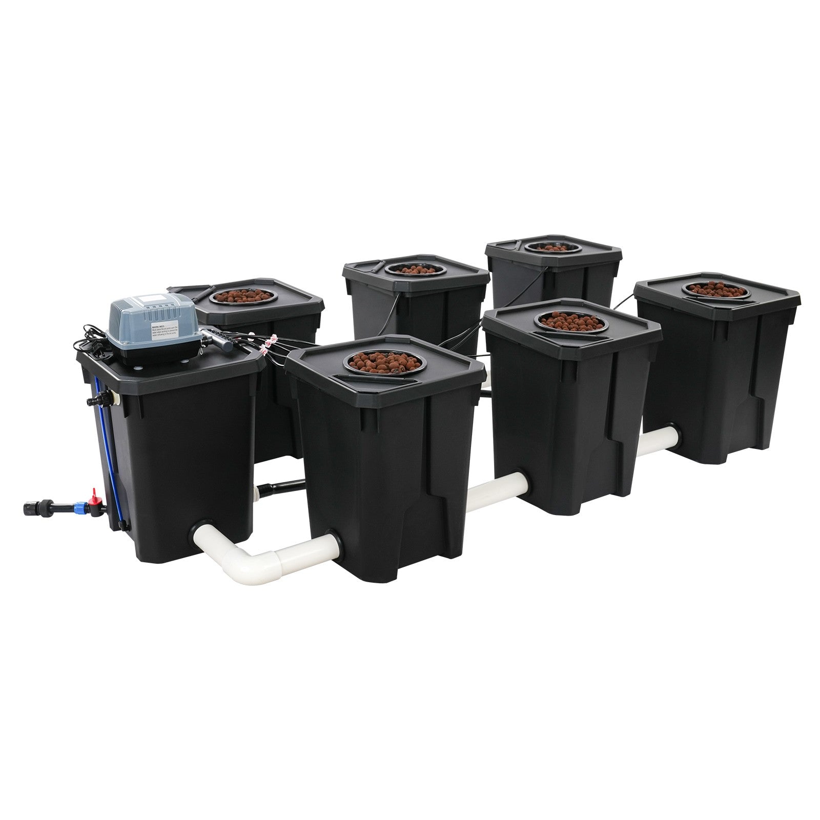 Recirculating Hydroponic System Strong Air Water Pump 6 Grow Buckets 27L