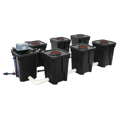 Recirculating Hydroponic System Strong Air Water Pump 6 Grow Buckets 27L