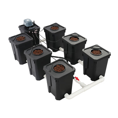 Recirculating Hydroponic System Strong Air Water Pump 6 Grow Buckets 27L