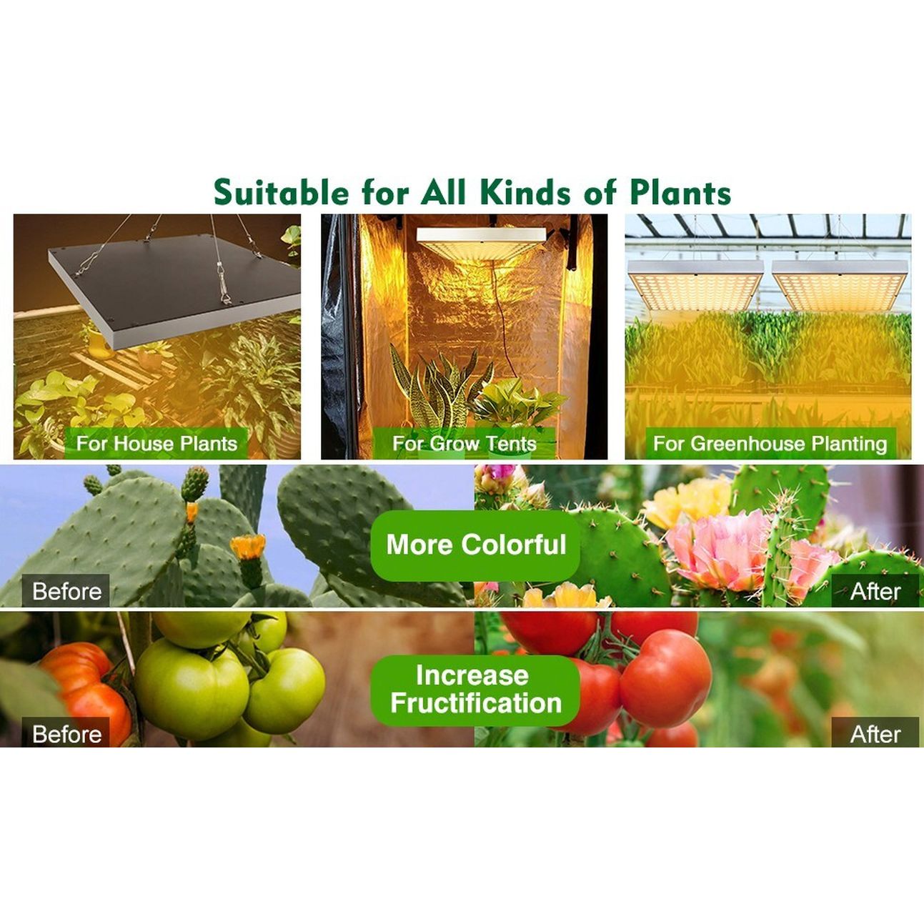 Grow Light RW750 Full Spectrum LED for Indoor Plant Growth 3X3 Ft Coverage Area