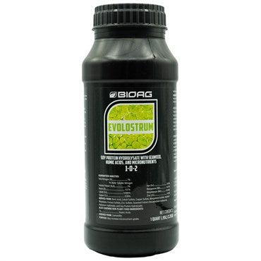 BioAg Evolostrum Soil Plant Enhancer 1-0-2 – 32oz | OMRI Listed® | Soy Protein Hydrolysate
