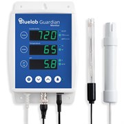 BlueLab Guardian Monitor WiFi meter displaying digital readings on its screen for plant nutrient management.