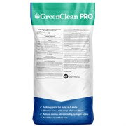 GreenClean® PRO granular algaecide and disinfectant by Biosafe Systems in a 50lb bag, used for sanitizing and algae control.