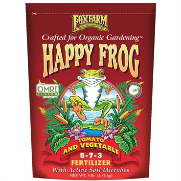 FoxFarm Happy Frog Tomato & Vegetable Fertilizer 5-7-3 | 4lb OMRI Listed
