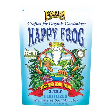 FoxFarm Happy Frog Bone Meal 3-12-0 | 4lb OMRI Listed Steamed Bone Meal Fertilizer