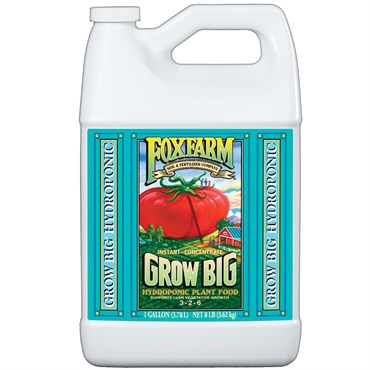 FoxFarm Grow Big Hydroponic Fertilizer 3-2-6 | 1 Gallon Liquid Concentrate