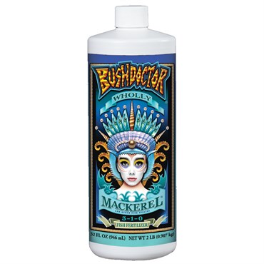 FoxFarm Bush Doctor Wholly Mackerel Fertilizer 3-1-0 | 32oz Fish Concentrate