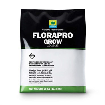 General Hydroponics FloraPro Grow 10-12-22 | 25lb Commercial Dry Fertilizer