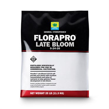 General Hydroponics FloraPro Late Bloom 0-24-26 | 25lb Commercial Dry Fertilizer