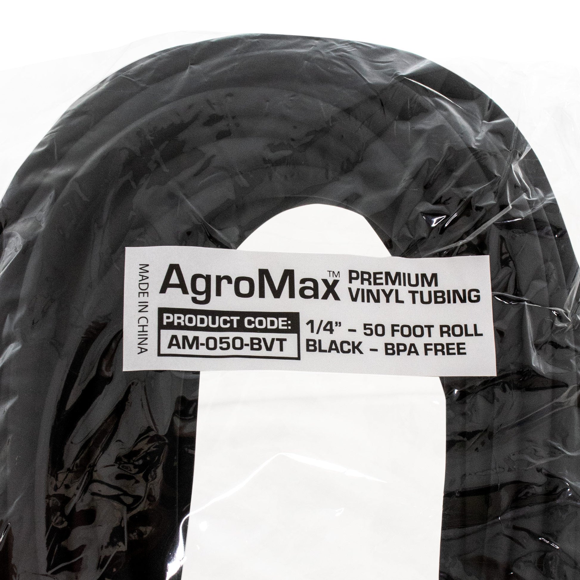 AgroMax Premium 1/4 Inch Black Vinyl Tubing for hydroponic irrigation systems