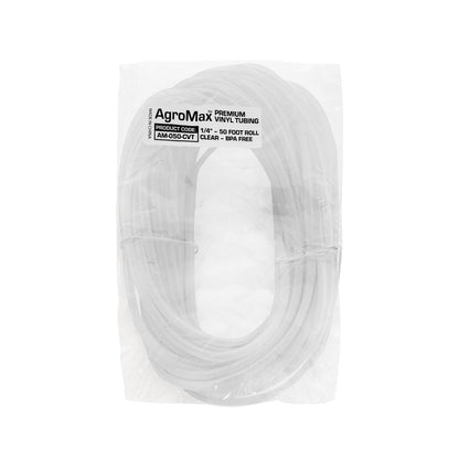AgroMax Premium 1/4 Inch Clear Vinyl Tubing for hydroponic irrigation systems