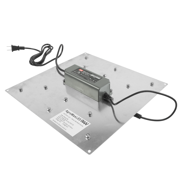AgroMax RAW 65 3000K LED grow light by htgsupply with full spectrum LEDs and MeanWell driver, shown in a square image.