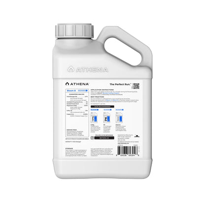 ATHENA Bloom A and B Hydroponic Nutrients in gallon bottles, ideal for plant growth and flowering in hydroponic systems.