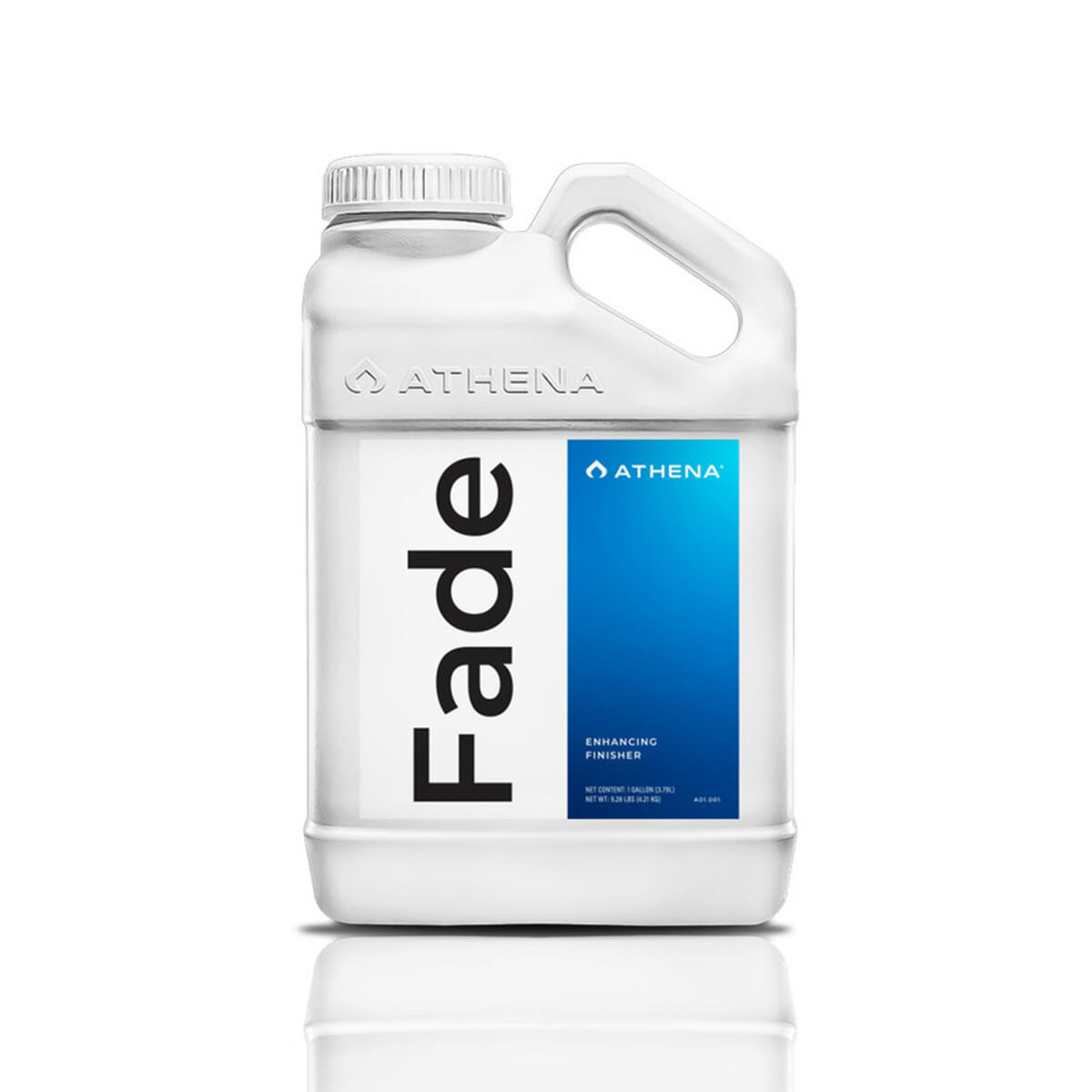 Athena Fade Enhancing Finisher by ATHENA, a 1-gallon container of hydroponic nutrients for plant bloom support.