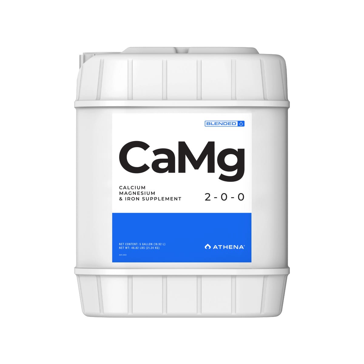 Athena Liquid Calcium Magnesium supplement in gallon container, hydroponic nutrients for plant growth, branded ATHENA.