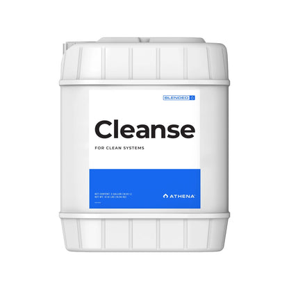 Athena Liquid Cleanse hydroponic nutrient gallon bottle, used as a flushing agent for plant health and nutrient management.