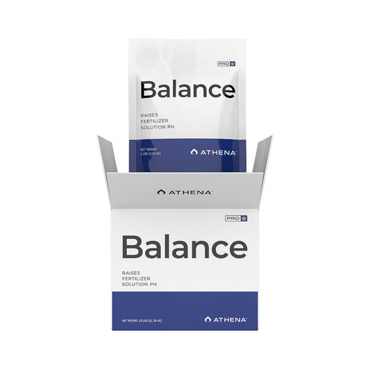 Athena Pro Balance pH Up hydroponic nutrients in a 10-pound box, used for adjusting pH levels in hydroponic gardening.