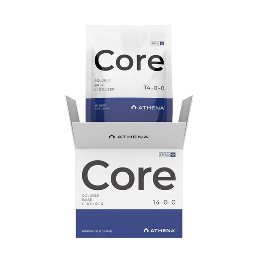 ATHENA Pro Core hydroponic nutrients in a 10-pound box, designed for optimal plant growth in hydroponic systems.