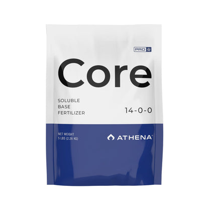 Athena Pro Core hydroponic nutrients in a 10-pound box, designed for optimal plant growth and nutrient delivery.