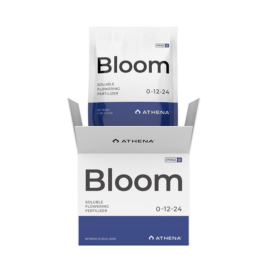ATHENA Pro Bloom hydroponic nutrients in a 10-pound box, ideal for plant flowering and fruiting in hydroponic systems.
