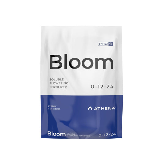 Athena Pro Bloom hydroponic nutrients 25-pound bag, high-quality plant fertilizer for indoor and outdoor gardening.