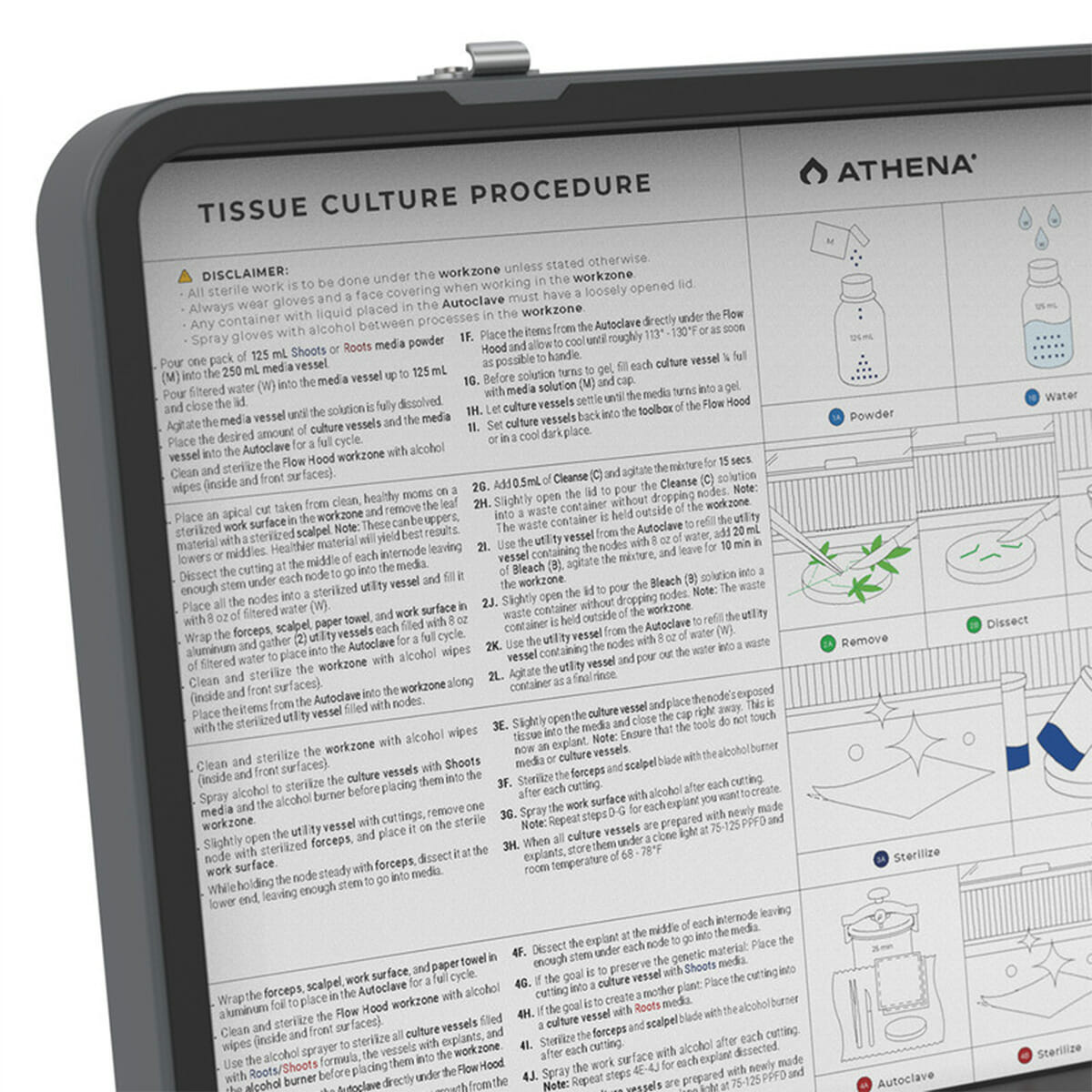ATHENA Tissue Culture Kit for plant cloning, featuring transparent containers and plant growth media for successful plant propagation.