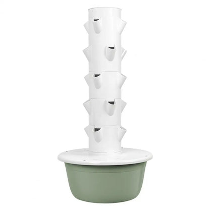 5 Layers Hydroponic Growing Tower with Tank, Indoor Hydroponics Growing System, Vegetables Vertical Planter Tower Garden Kit