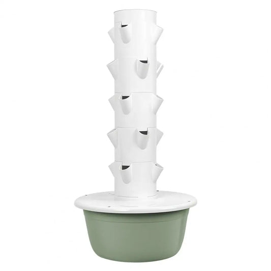 5 Layers Hydroponic Growing Tower with Tank, Indoor Hydroponics Growing System, Vegetables Vertical Planter Tower Garden Kit