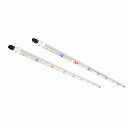 Two AgroMax Clone Pro 9000K 18W LED grow lights by htgsupply, designed for plant growth and indoor gardening.