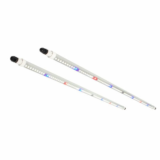 Two AgroMax Clone Pro 9000K 18W LED grow lights by htgsupply, designed for plant growth and indoor gardening.