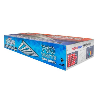 AgroMax Prime-2200X 760W LED grow light for indoor plants, with full spectrum LEDs, by htgsupply.