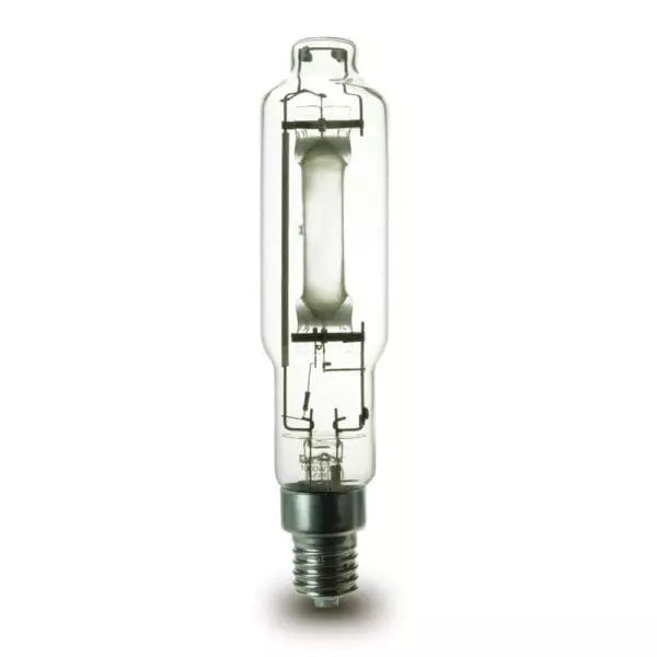 GrowBright 1000 Watt Metal Halide Grow Light bulb providing high-intensity illumination for plant growth.