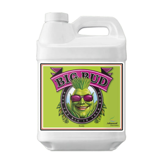 Advanced Nutrients Big Bud Liquid – 10 Liter bloom booster bottle container.