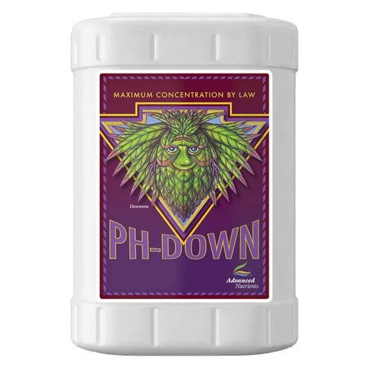 Hydroponics pH Down solution by htgsupply, 23-liter bulk container for pH adjustment in hydroponic systems.