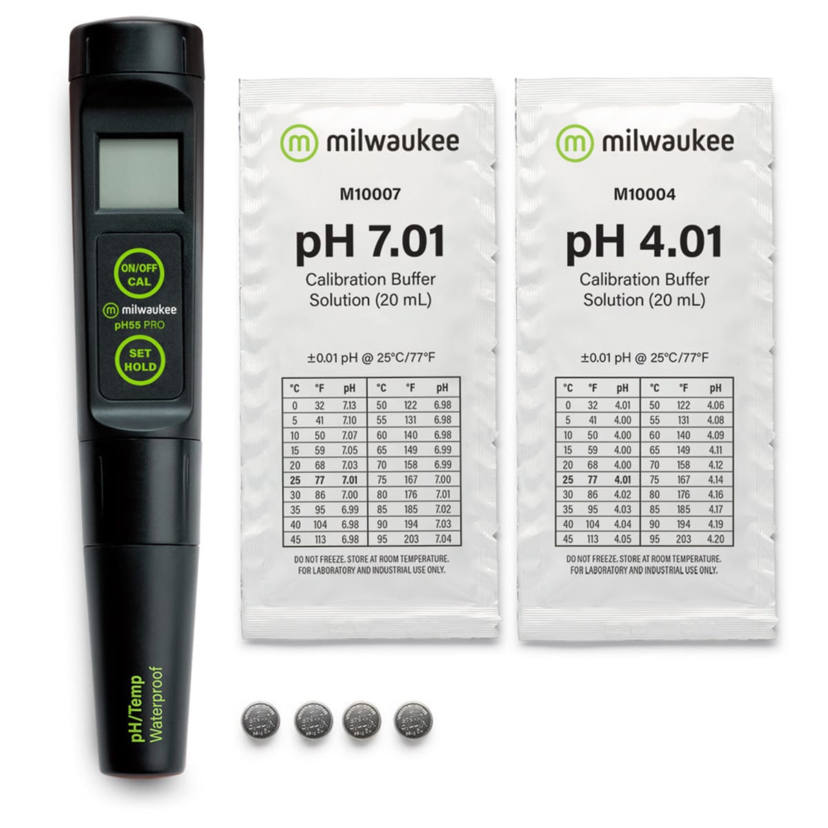 Milwaukee PH55 waterproof pH temperature tester meter for hydroponic nutrient solution monitoring
