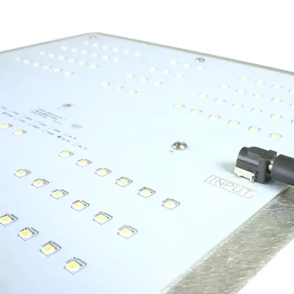 HTGSupply AgroMax RAW 65 3000K LED grow light with conformal coating, designed for indoor plant growth and energy efficiency.