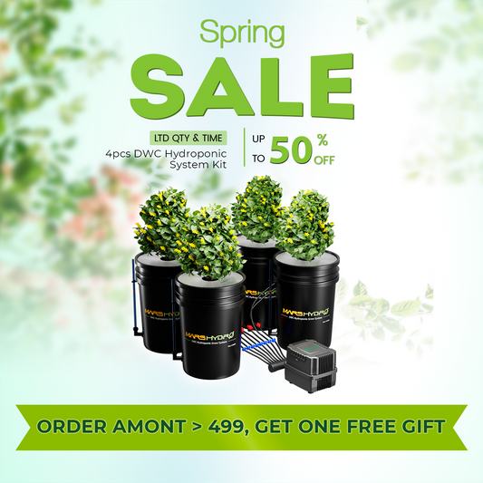 Mars Hydro DWC Hydroponics Grow System 5 Gallon Deep Water Culture with 4 Bucket