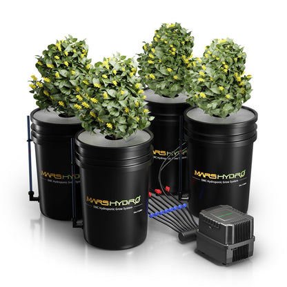 Mars Hydro DWC Hydroponics Grow System 5 Gallon Deep Water Culture with 4 Bucket