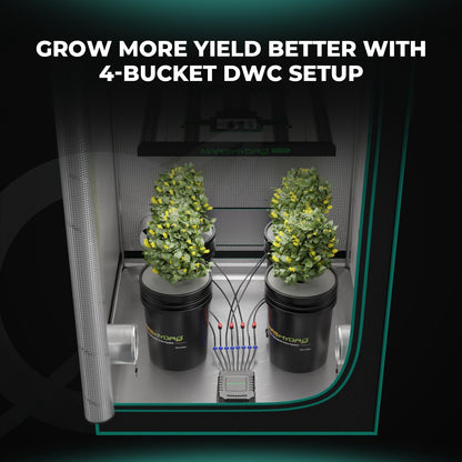 Mars Hydro DWC Hydroponics Grow System 5 Gallon Deep Water Culture with 4 Bucket